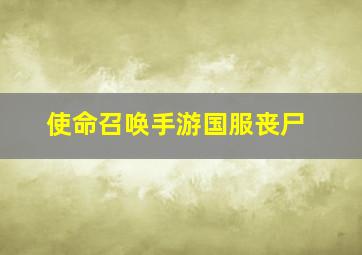 使命召唤手游国服丧尸