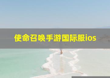 使命召唤手游国际服ios