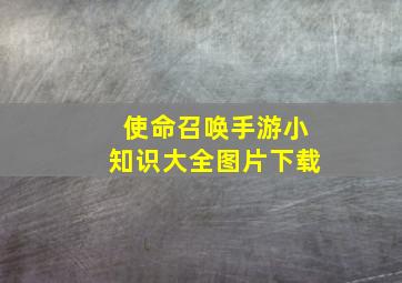 使命召唤手游小知识大全图片下载