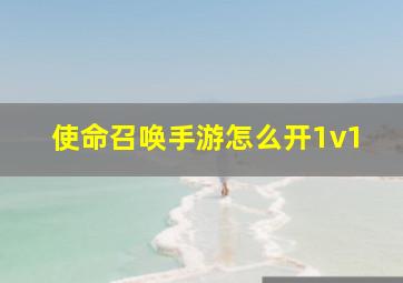 使命召唤手游怎么开1v1