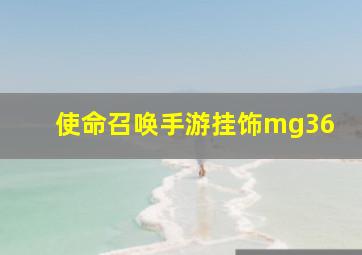 使命召唤手游挂饰mg36