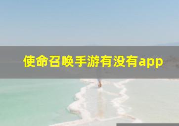 使命召唤手游有没有app