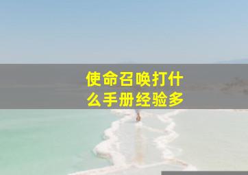 使命召唤打什么手册经验多