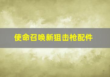 使命召唤新狙击枪配件