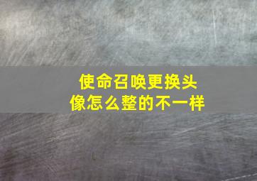 使命召唤更换头像怎么整的不一样