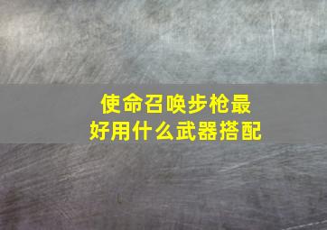 使命召唤步枪最好用什么武器搭配