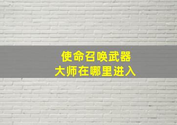 使命召唤武器大师在哪里进入