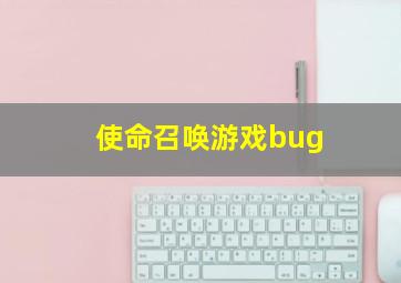 使命召唤游戏bug