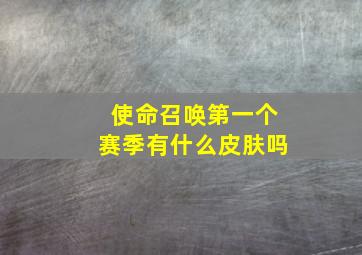 使命召唤第一个赛季有什么皮肤吗