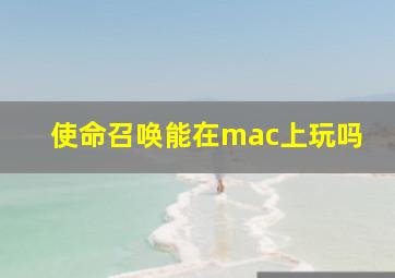 使命召唤能在mac上玩吗