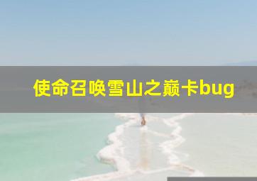 使命召唤雪山之巅卡bug