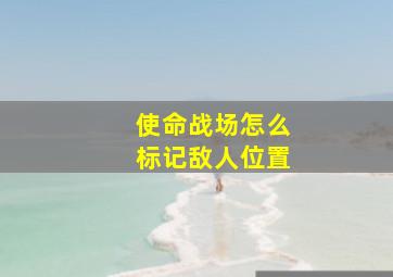 使命战场怎么标记敌人位置