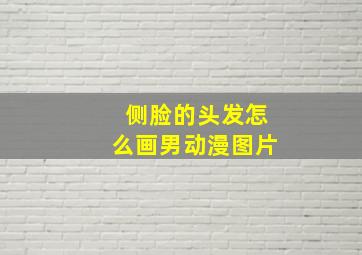 侧脸的头发怎么画男动漫图片