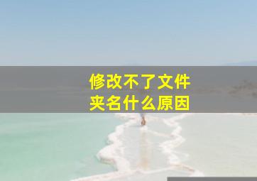 修改不了文件夹名什么原因