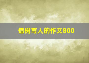 借树写人的作文800