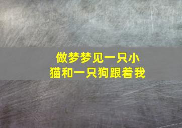 做梦梦见一只小猫和一只狗跟着我