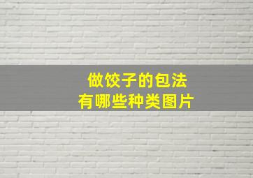 做饺子的包法有哪些种类图片