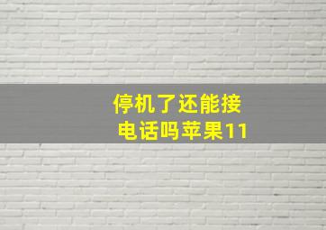 停机了还能接电话吗苹果11