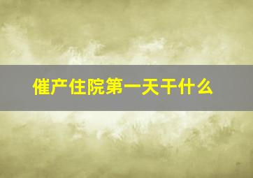 催产住院第一天干什么