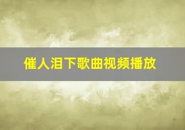 催人泪下歌曲视频播放