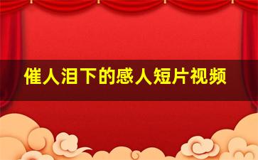 催人泪下的感人短片视频