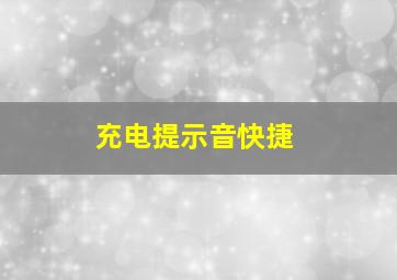 充电提示音快捷