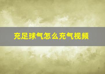 充足球气怎么充气视频