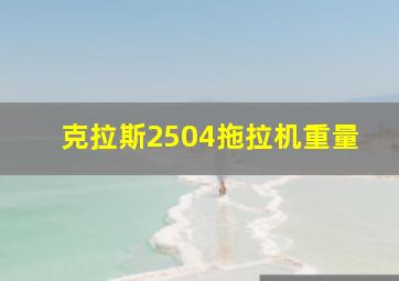 克拉斯2504拖拉机重量