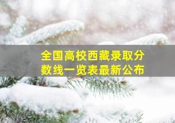 全国高校西藏录取分数线一览表最新公布