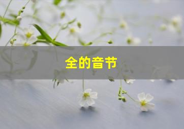 全的音节