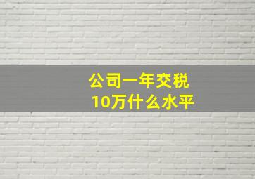 公司一年交税10万什么水平