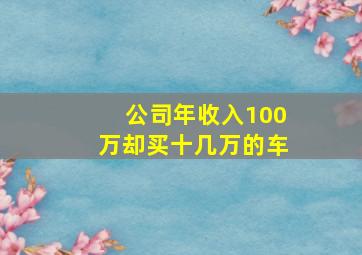 公司年收入100万却买十几万的车