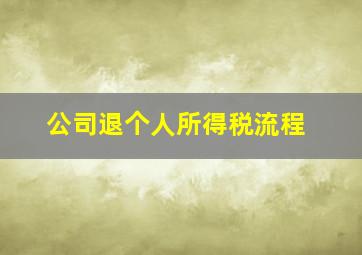 公司退个人所得税流程