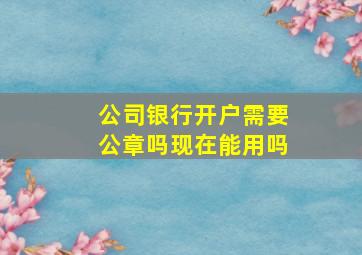 公司银行开户需要公章吗现在能用吗