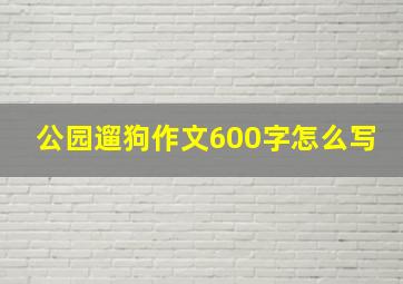 公园遛狗作文600字怎么写