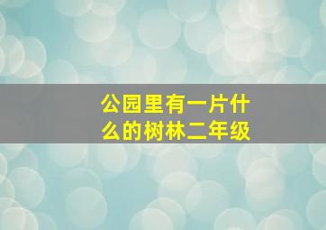 公园里有一片什么的树林二年级