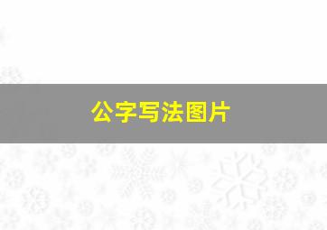 公字写法图片