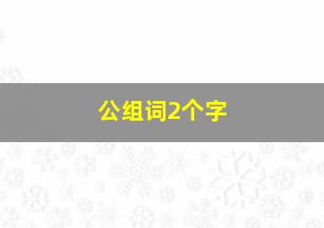 公组词2个字