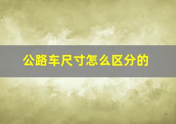 公路车尺寸怎么区分的