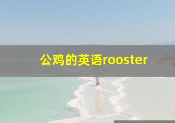 公鸡的英语rooster