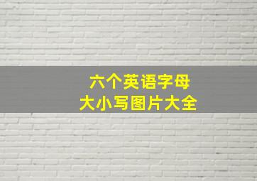 六个英语字母大小写图片大全