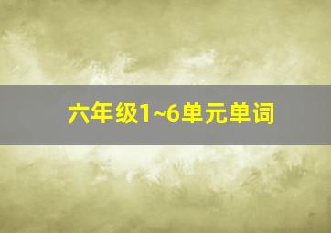 六年级1~6单元单词