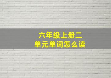 六年级上册二单元单词怎么读