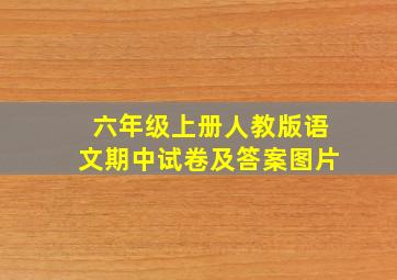 六年级上册人教版语文期中试卷及答案图片