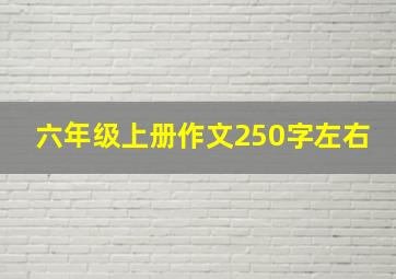 六年级上册作文250字左右