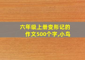 六年级上册变形记的作文500个字,小鸟