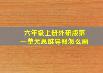 六年级上册外研版第一单元思维导图怎么画