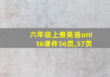 六年级上册英语unit6课件56页,57页