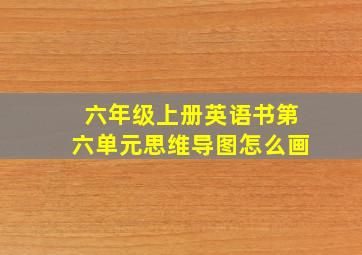 六年级上册英语书第六单元思维导图怎么画