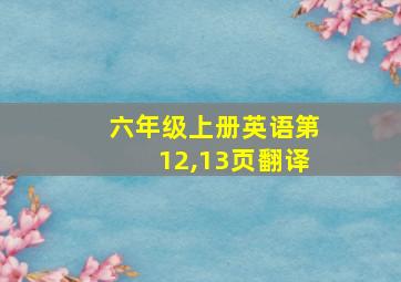 六年级上册英语第12,13页翻译